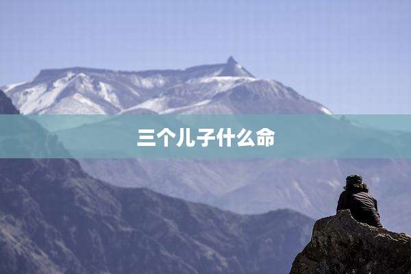 三个儿子什么命