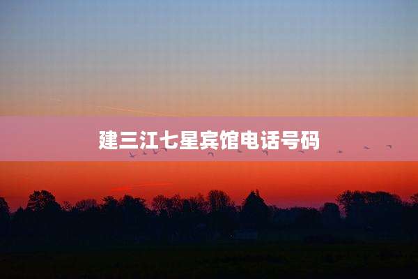 建三江七星宾馆电话号码