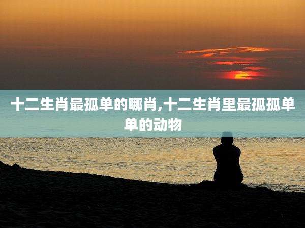 十二生肖最孤单的哪肖,十二生肖里最孤孤单单的动物