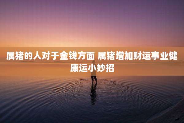 属猪的人对于金钱方面 属猪增加财运事业健康运小妙招