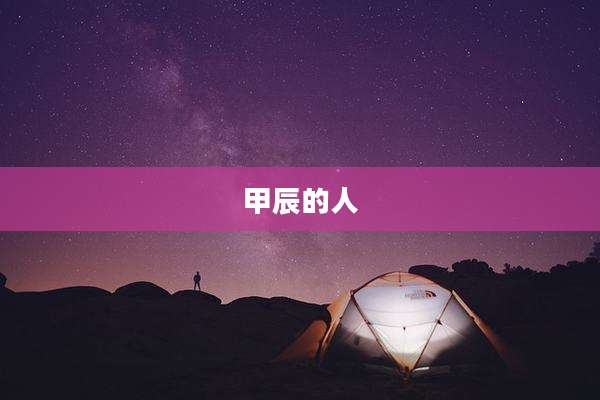 甲辰的人