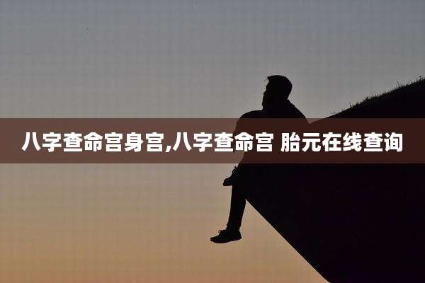 八字查命宫身宫,八字查命宫 胎元在线查询