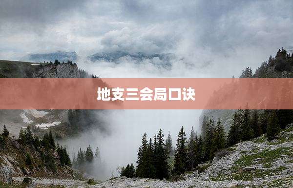 地支三会局口诀