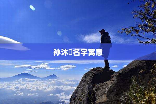 孙沐莀名字寓意