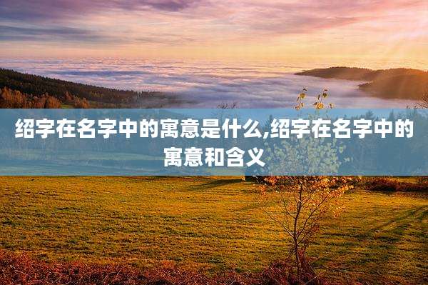 绍字在名字中的寓意是什么,绍字在名字中的寓意和含义
