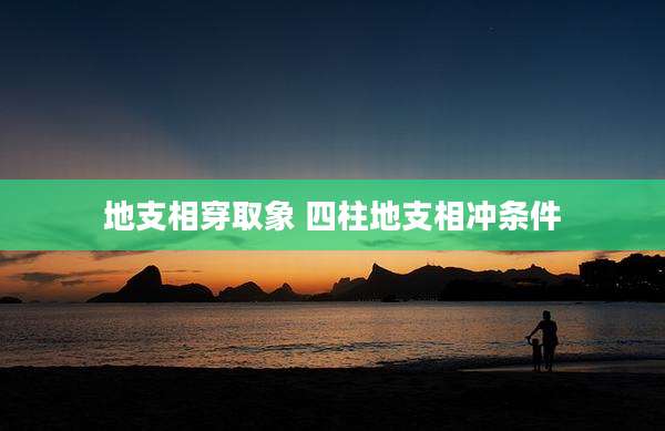 地支相穿取象 四柱地支相冲条件