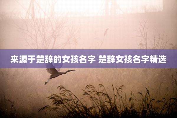 来源于楚辞的女孩名字 楚辞女孩名字精选