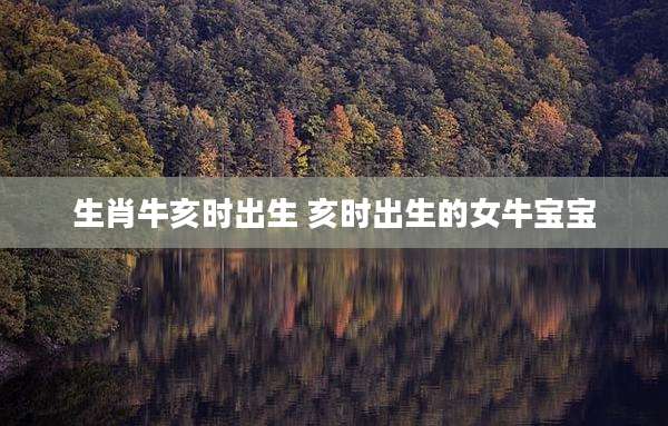 生肖牛亥时出生 亥时出生的女牛宝宝