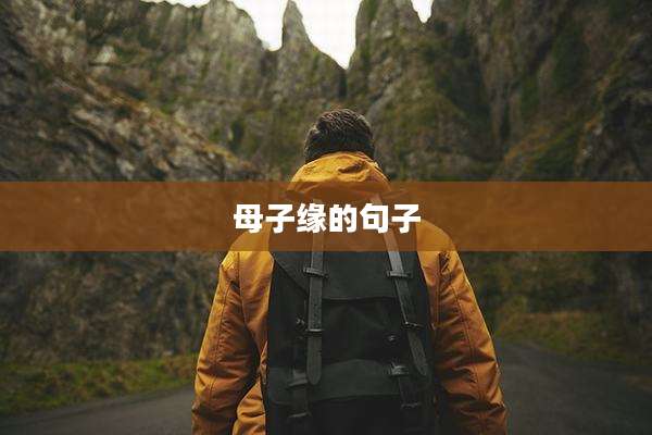 母子缘的句子