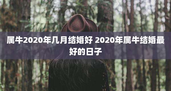 属牛2020年几月结婚好 2020年属牛结婚最好的日子