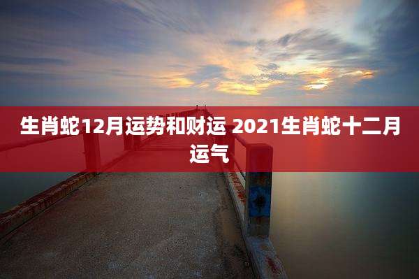 生肖蛇12月运势和财运 2021生肖蛇十二月运气