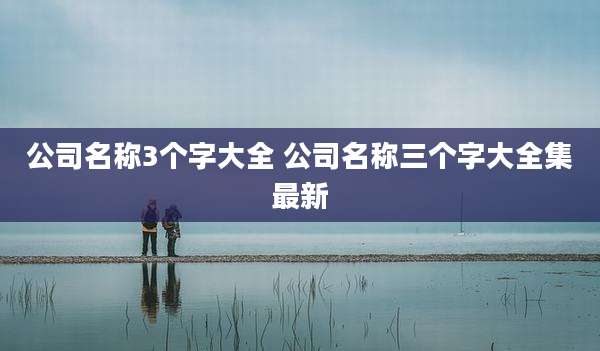 公司名称3个字大全 公司名称三个字大全集最新