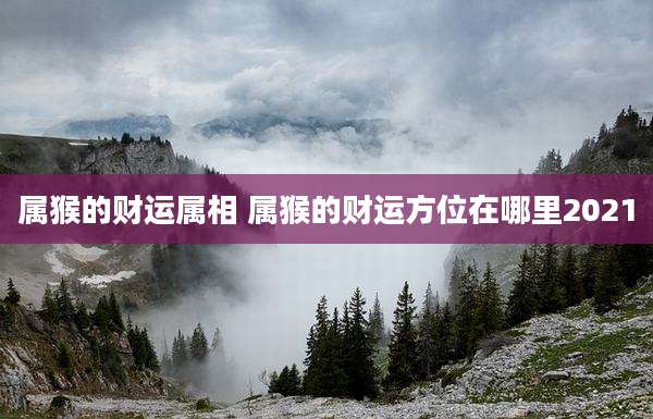属猴的财运属相 属猴的财运方位在哪里2021