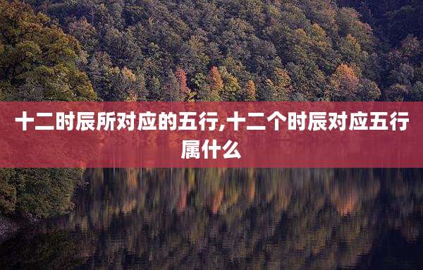 十二时辰所对应的五行,十二个时辰对应五行属什么