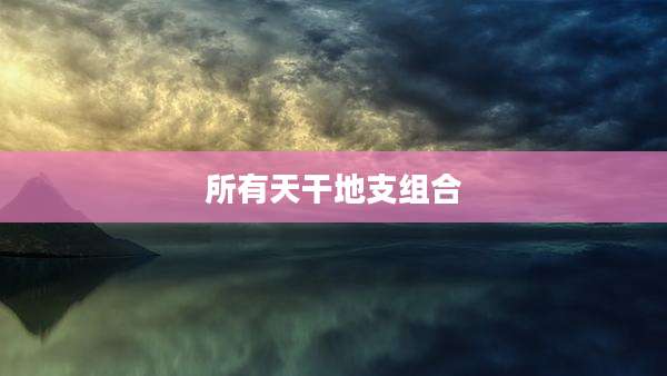 所有天干地支组合