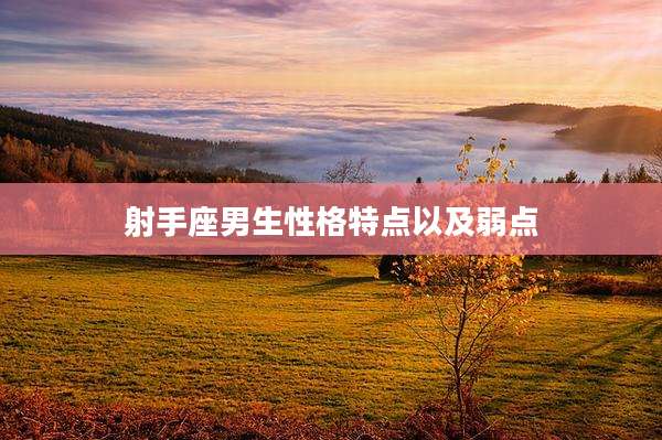 射手座男生性格特点以及弱点