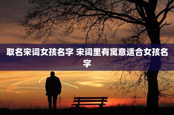 取名宋词女孩名字 宋词里有寓意适合女孩名字