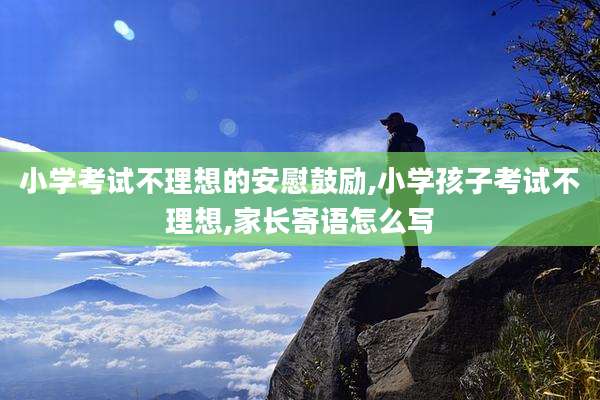 小学考试不理想的安慰鼓励,小学孩子考试不理想,家长寄语怎么写