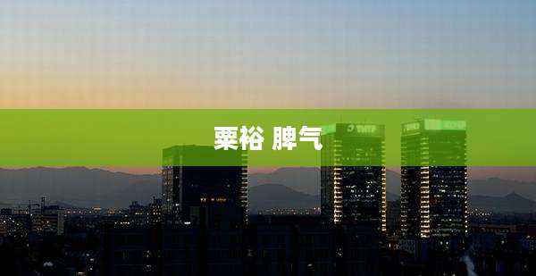 粟裕 脾气