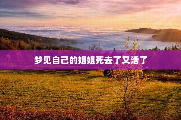 梦见自己的姐姐死去了又活了