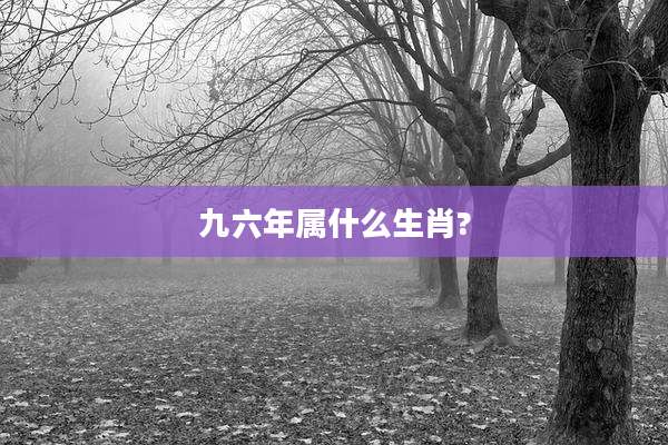 九六年属什么生肖?