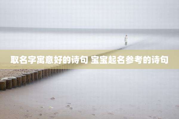 取名字寓意好的诗句 宝宝起名参考的诗句