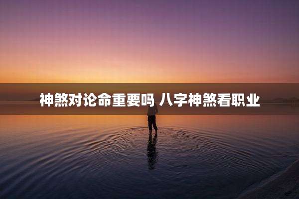 神煞对论命重要吗 八字神煞看职业