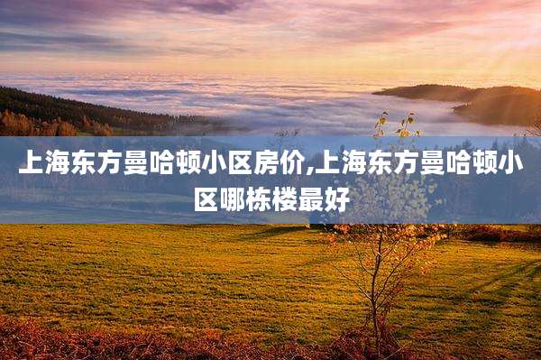 上海东方曼哈顿小区房价,上海东方曼哈顿小区哪栋楼最好