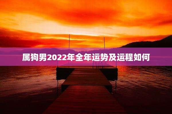属狗男2022年全年运势及运程如何