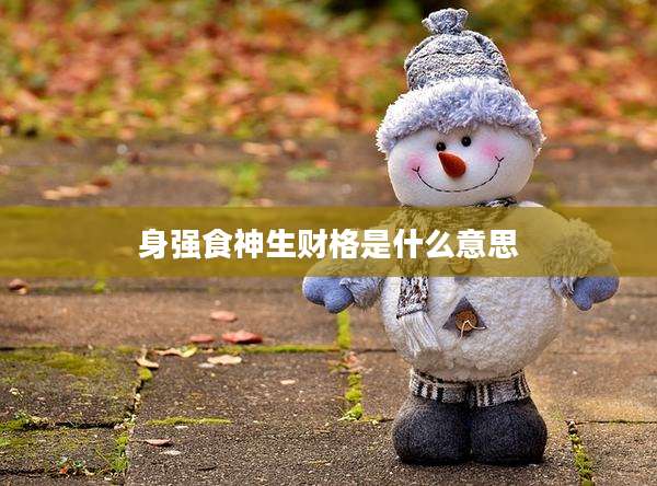 身强食神生财格是什么意思