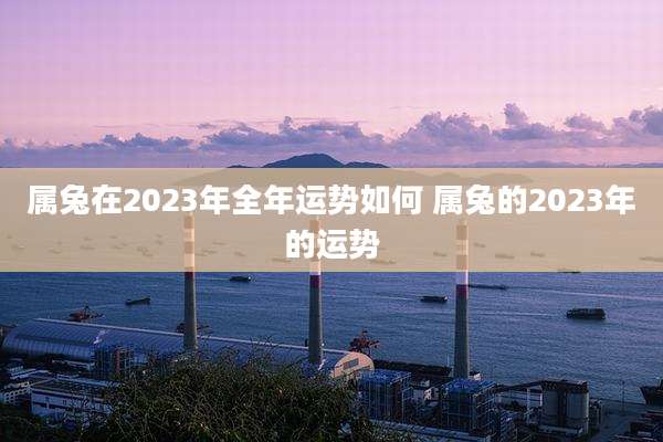 属兔在2023年全年运势如何 属兔的2023年的运势