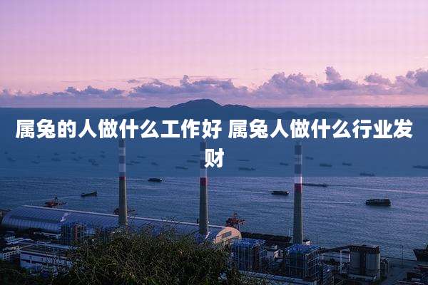 属兔的人做什么工作好 属兔人做什么行业发财