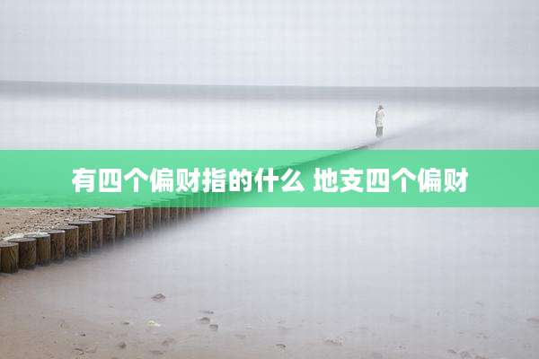 有四个偏财指的什么 地支四个偏财