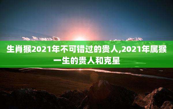 生肖猴2021年不可错过的贵人,2021年属猴一生的贵人和克星
