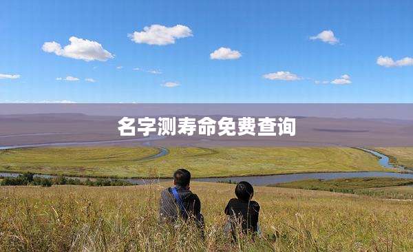 名字测寿命免费查询