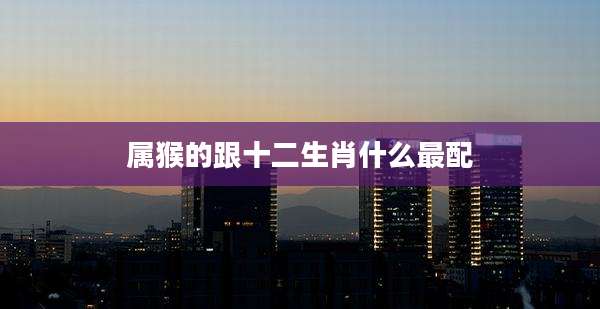 属猴的跟十二生肖什么最配