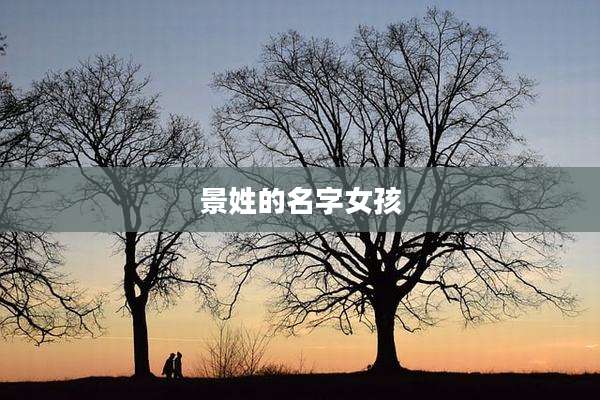景姓的名字女孩