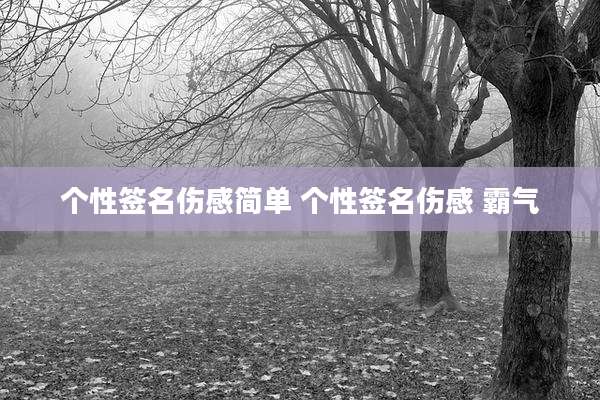 个性签名伤感简单 个性签名伤感 霸气