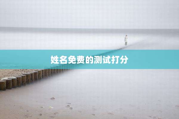 姓名免费的测试打分