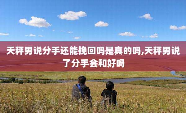 天秤男说分手还能挽回吗是真的吗,天秤男说了分手会和好吗