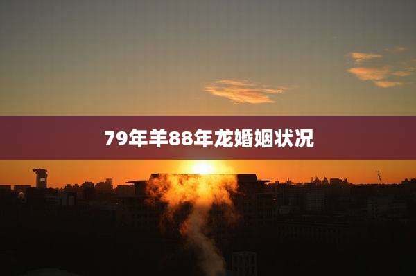 79年羊88年龙婚姻状况