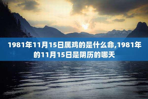 1981年11月15日属鸡的是什么命,1981年的11月15日是阴历的哪天