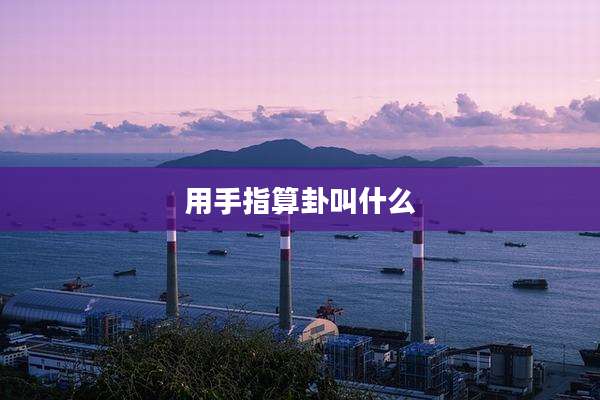 用手指算卦叫什么