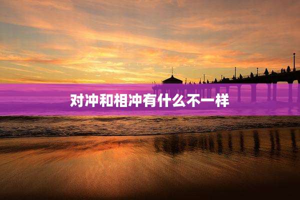 对冲和相冲有什么不一样