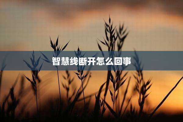 智慧线断开怎么回事