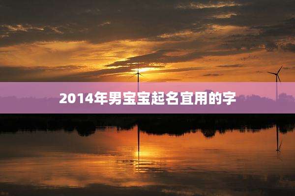 2014年男宝宝起名宜用的字