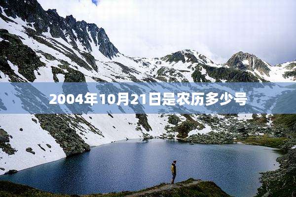 2004年10月21日是农历多少号