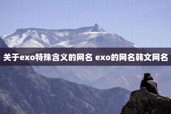 关于exo特殊含义的网名 exo的网名韩文网名