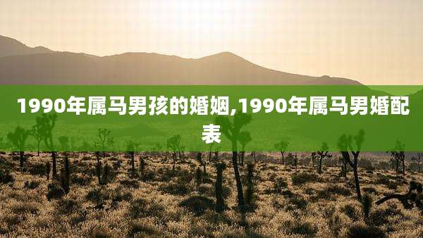 1990年属马男孩的婚姻,1990年属马男婚配表