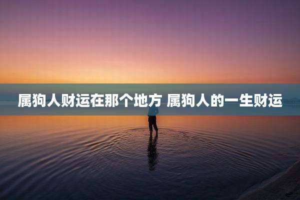 属狗人财运在那个地方 属狗人的一生财运